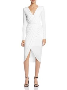 Bailey 44 Long Sleeve Cream Wrap Dress